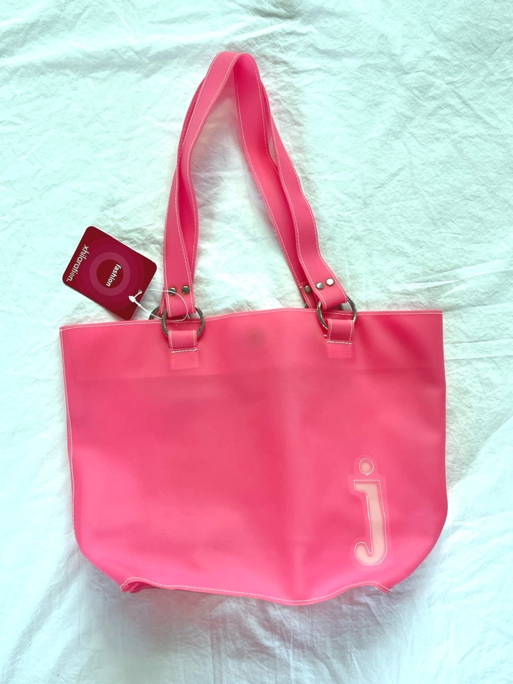 Deadstock y2k vintage jelly neon pink purse